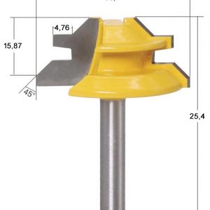 Fraise à bouveter 45° 6,35 mm