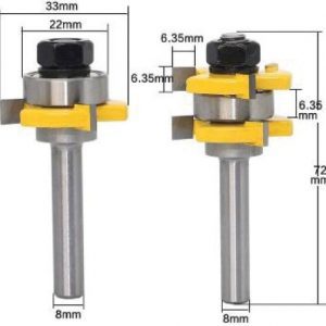 Fraise à rainure languette avec roulement