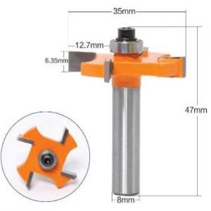 Fraise à rainurer 4 lames 8 x 6,35mm