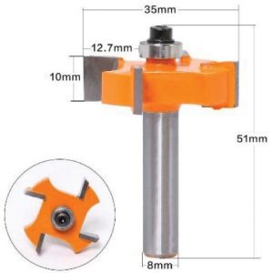 Fraise à rainurer 4 lames queue de 8 x 10mm