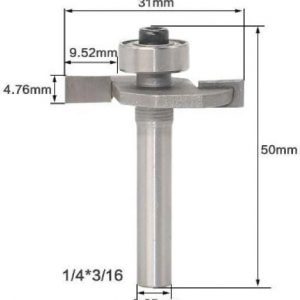 Fraise à rainurer 6,35 mm x 4,76