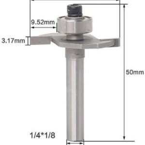 Fraise à rainurer queue de 6,35 mm x 3,17