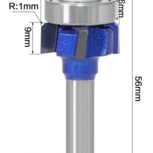 Fraise quart de rond 4 lames R 1mm