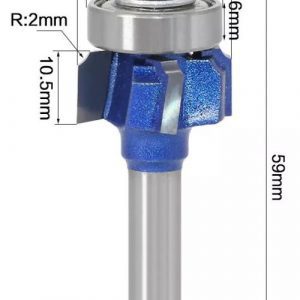 Fraise quart de rond 4 lames R 2mm