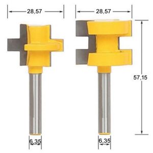 Fraise rainure languette 6,35mm