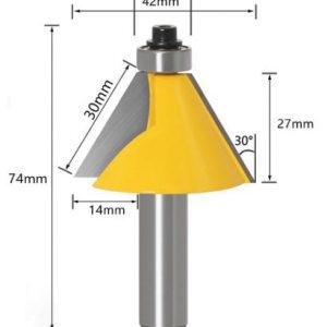 fraise à chanfreiner 30° queue de 12