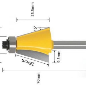 fraise à chanfreiner 6 mm 15°