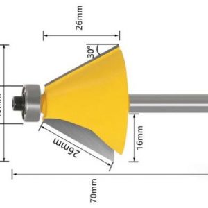 fraise à chanfreiner 6 mm 30°