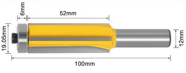 fraise a copier 12 mm 4 lames