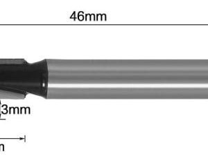 fraise à fente en T queue de 6