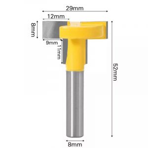fraise à rainurer en T