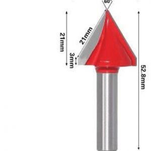 fraise à rainurer en V 60° 8x22