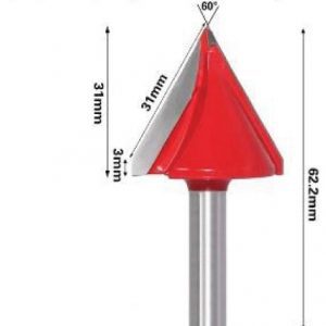 fraise à rainurer en V défonceuse