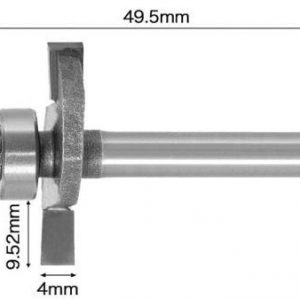 fraise à rainurer queue de 6 mm x4