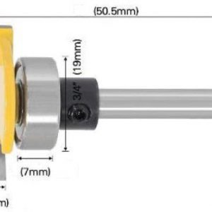 fraise à rainurer queue de 6 roulement haut
