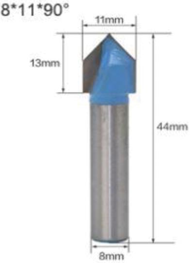 3 Pièces Fraise à Rainurer La Queue, Fraise Affleurante 8mm, Copier Le