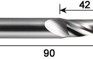 fraise helicoïdale 12 mm longue 42 x 90