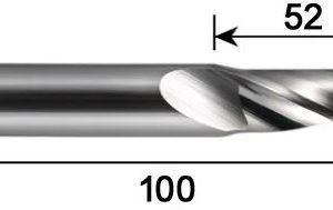 fraise hélicoïdale 12 mm longue 52 x 100