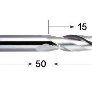 fraise hélicoidale 2 tranchants 6mm x15