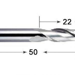 fraise hélicoidale 2 tranchants 6mm x22