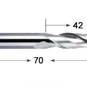 fraise hélicoidale 2 tranchants 6mm x42