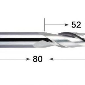 fraise hélicoidale 2 tranchants 6mm x52