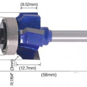 fraise quart de rond affleureuse 4 lames rayon3