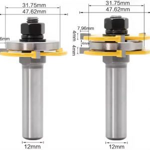 fraise rainure languette queue de 12